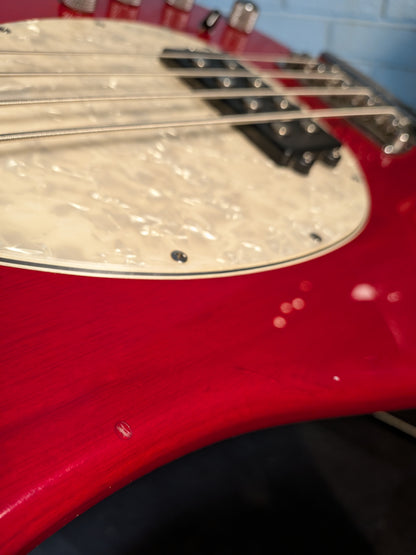 Ernie Ball Music Man Sterling 4 H 4-String Active Bass Guitar w/Case - Translucent Red (2007)