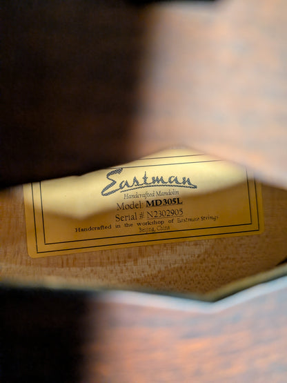 Eastman MD305L Left Handed A-Style Mandolin w/Gig Bag - Classic Satin Finish (Serial #N2302905)