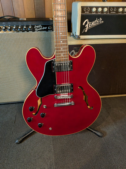 Gibson ES-335 Dot Left Handed Semi-Hollow Electric Guitar w/Case - Cherry Red (1989)