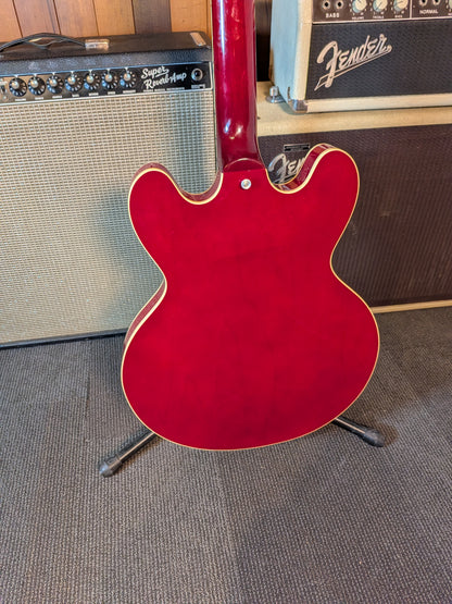 Gibson ES-335 Dot Left Handed Semi-Hollow Electric Guitar w/Case - Cherry Red (1989)