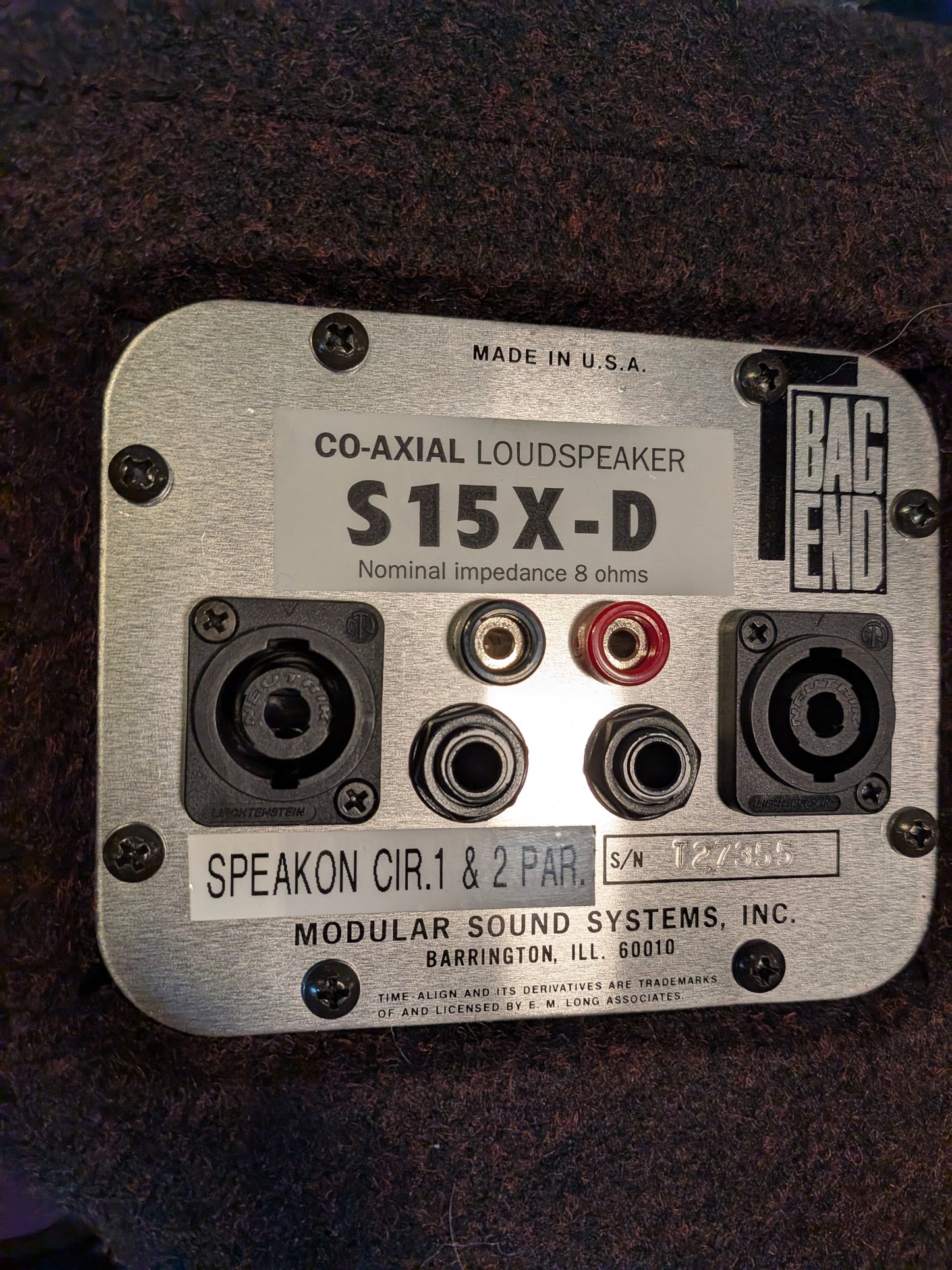 Bag End S15X-D 15" 8ohm Bass Speaker Cabinet w/Cover (Used)