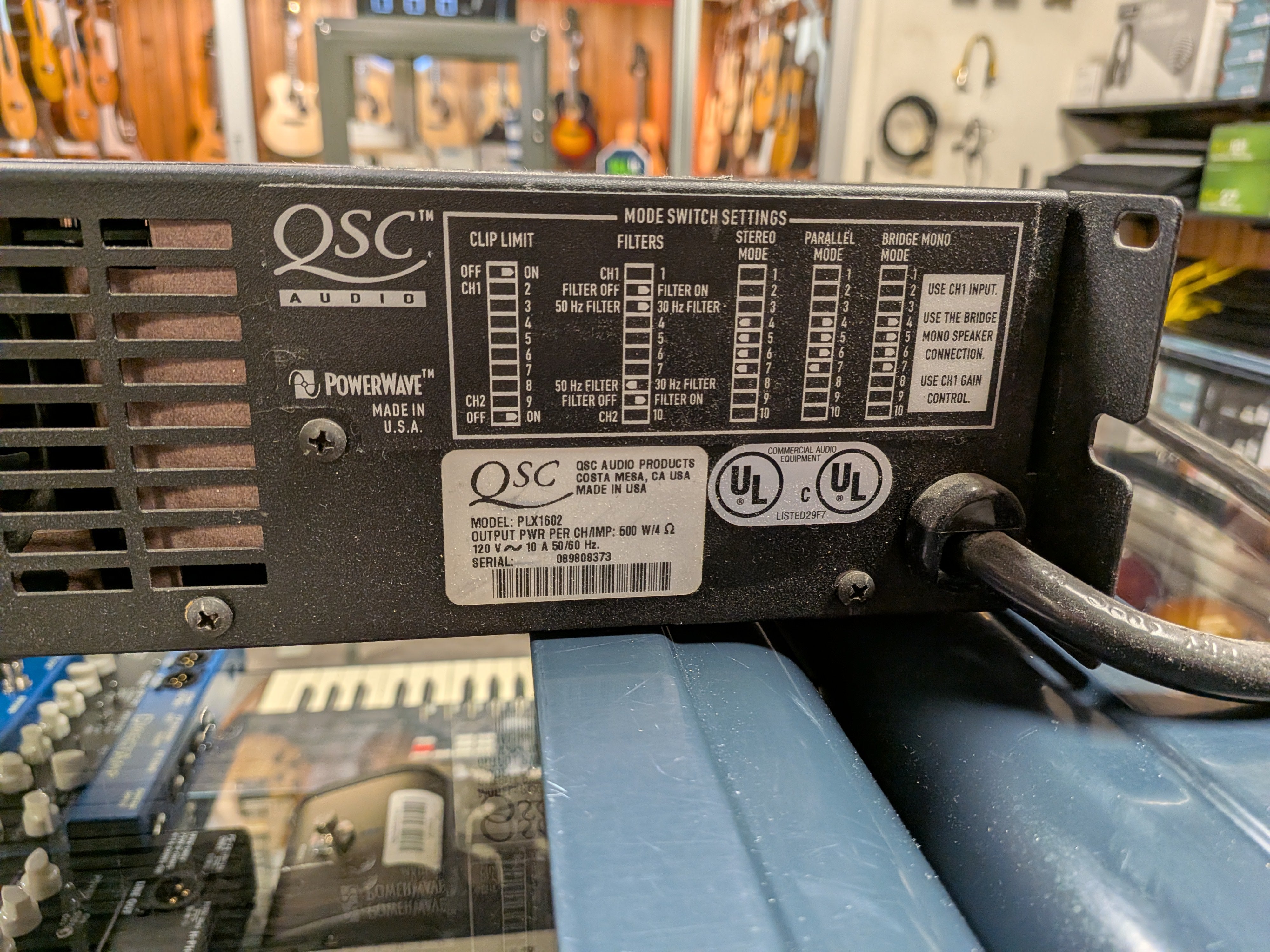 QSC PLX1602 1600w Power 2-Channel Power Amp (Used) – Acoustic