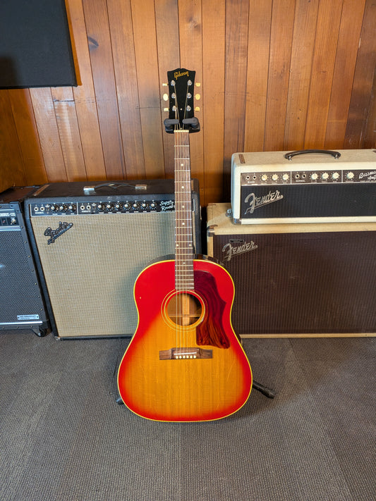 Gibson J-45 Slope Shoulder Dreadnought Acoustic Guitar w/Case - Cherry Sunburst (1967)