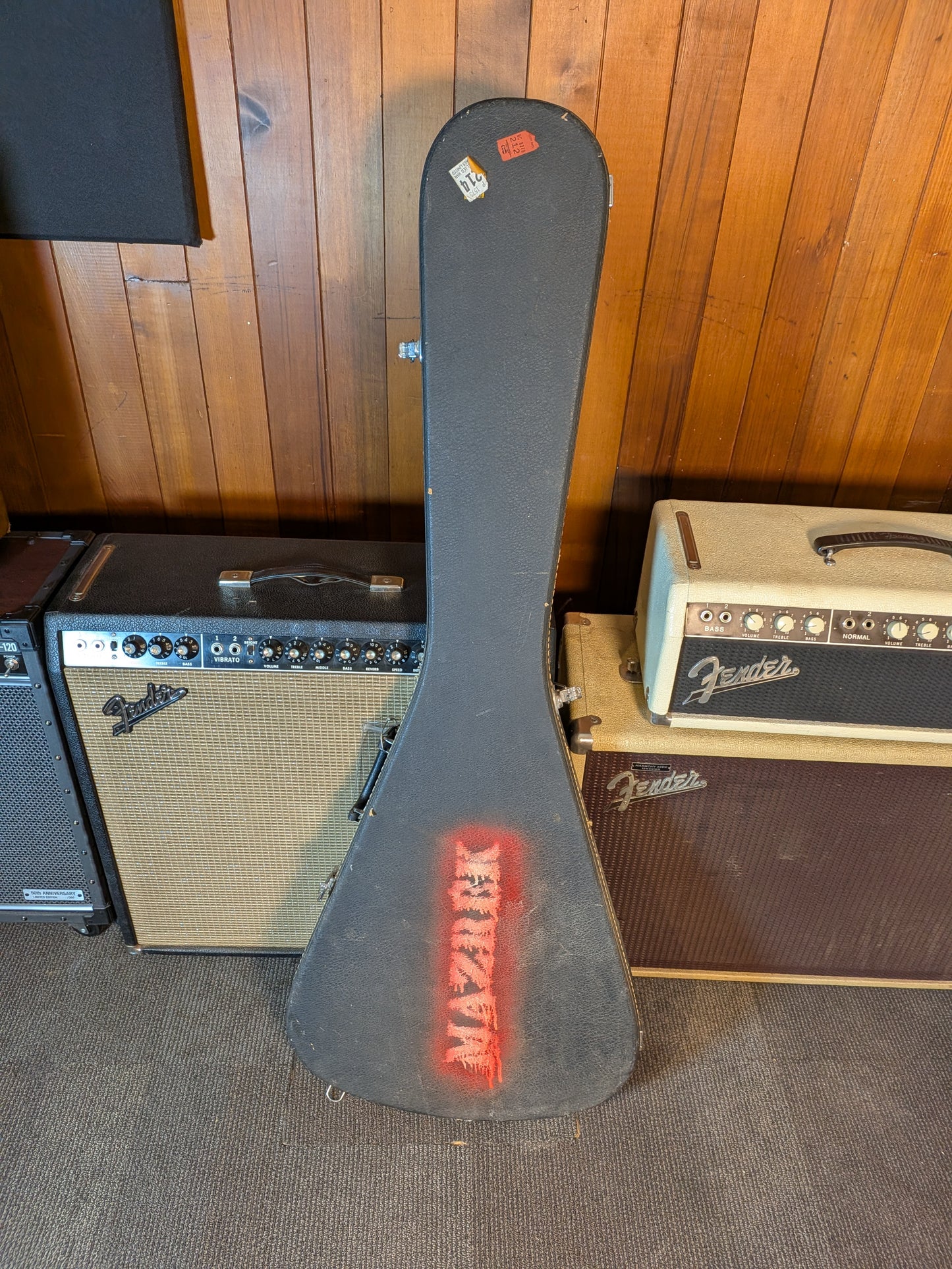 Mann Flying V Electric Guitar w/Case - Burgundy (1970's)