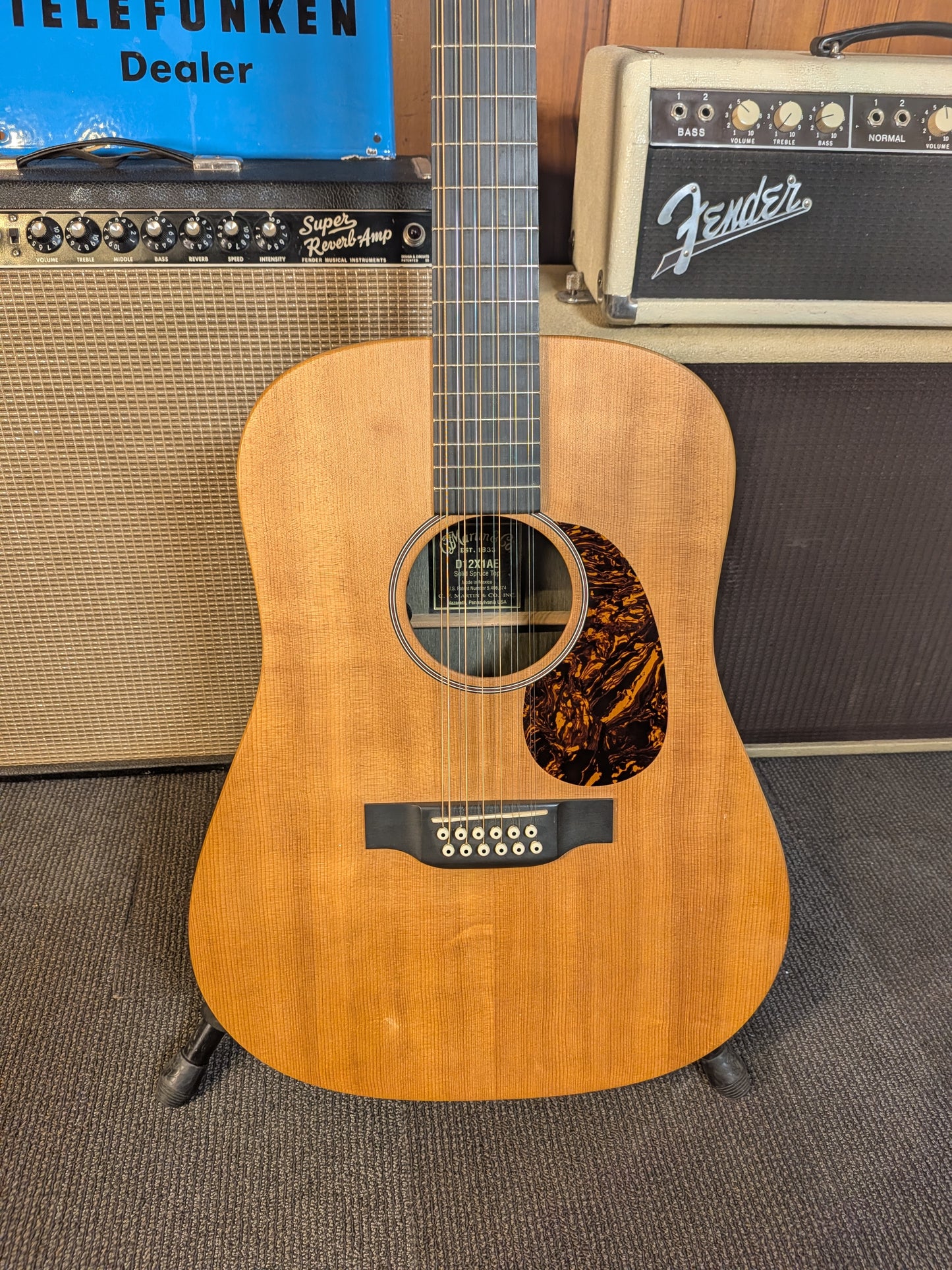 Martin D12X1AE 12-String Acoustic/Electric Guitar w/Case - Natural (2012)