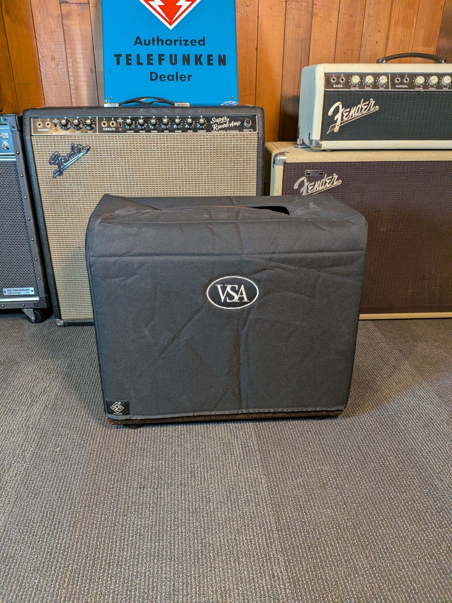 Vintage Sound Amps 5E3 Tweed 15/Plexi 1x12" 15w Tube Combo Amp w/Cover - Brown Tooled Leather (2017)