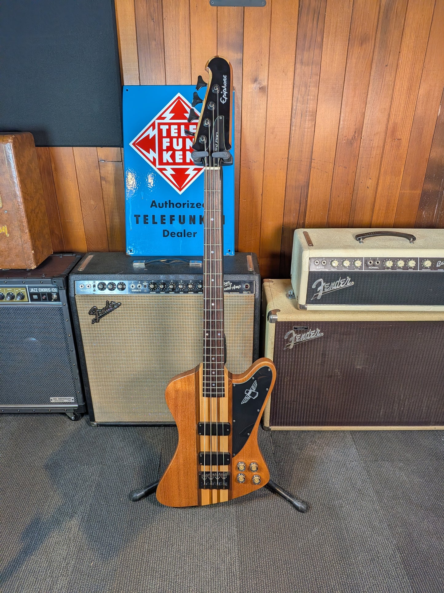 Epiphone Thunderbird Pro 4-String Active Bass Guitar - Natural Oil (2009)