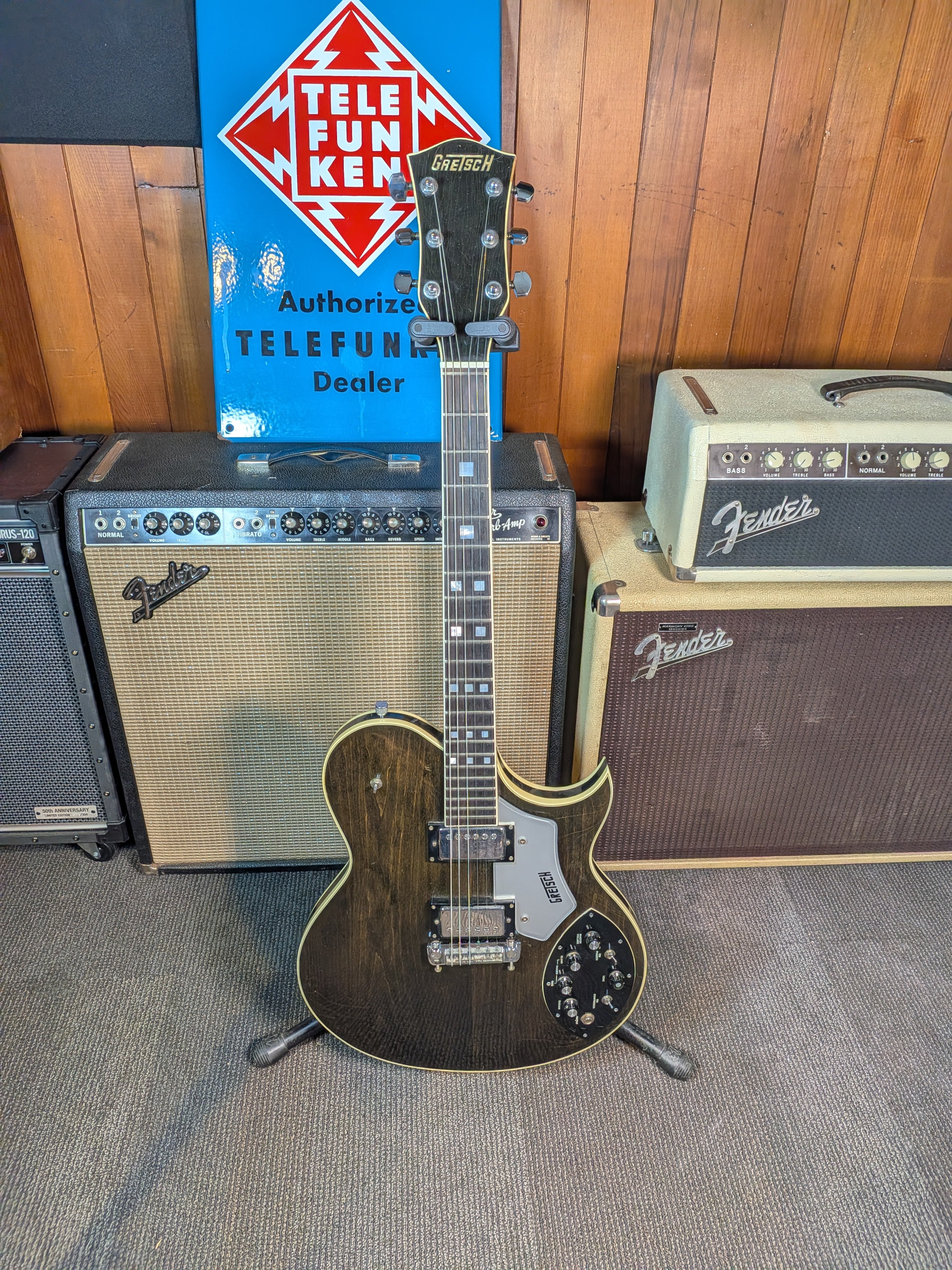 Gretsch 7681 Super Axe Electric Guitar w/Gig Bag - Ebony Stain