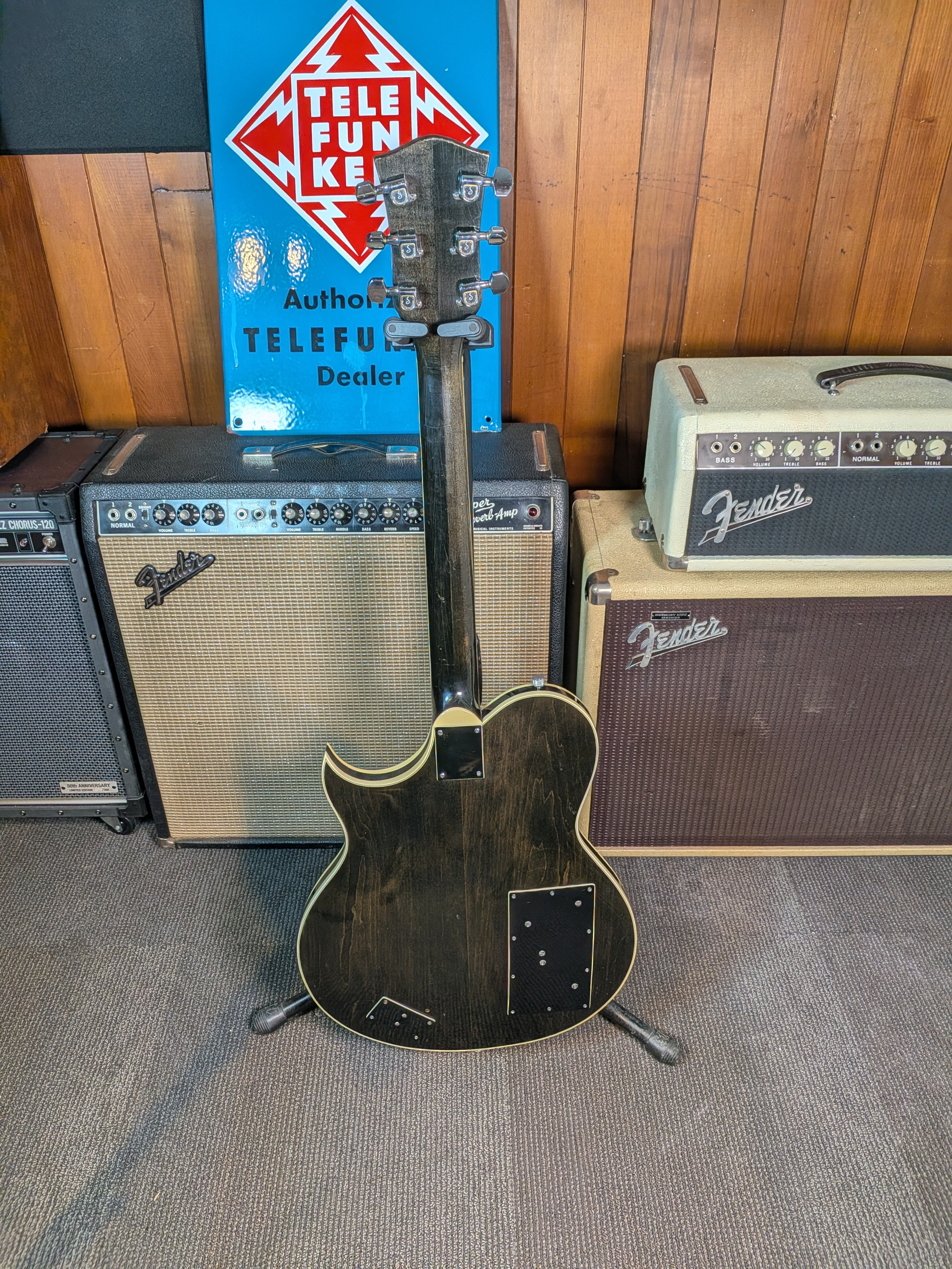 Gretsch 7681 Super Axe Electric Guitar w/Gig Bag - Ebony Stain