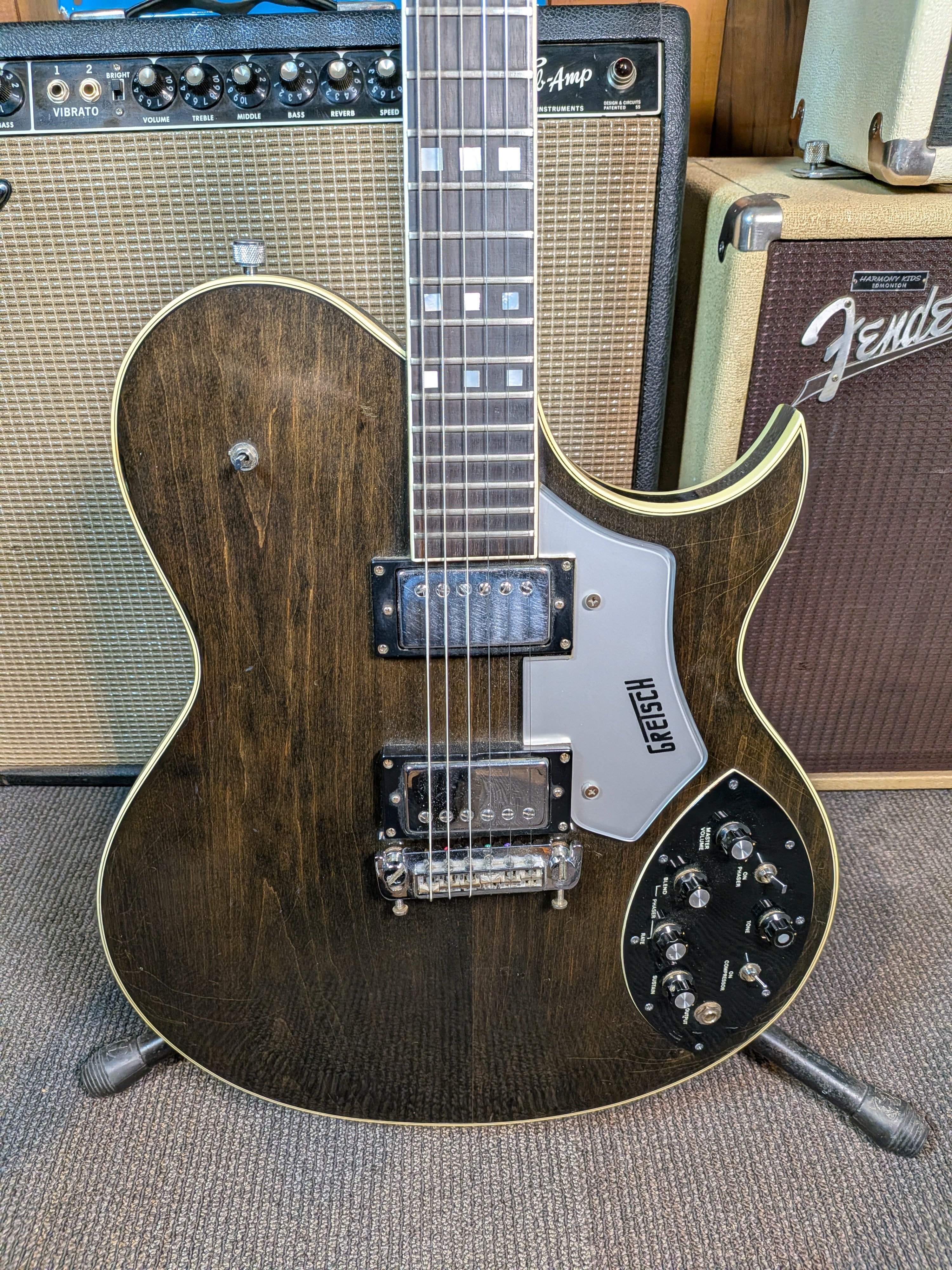 Gretsch 7681 Super Axe Electric Guitar w/Gig Bag - Ebony Stain