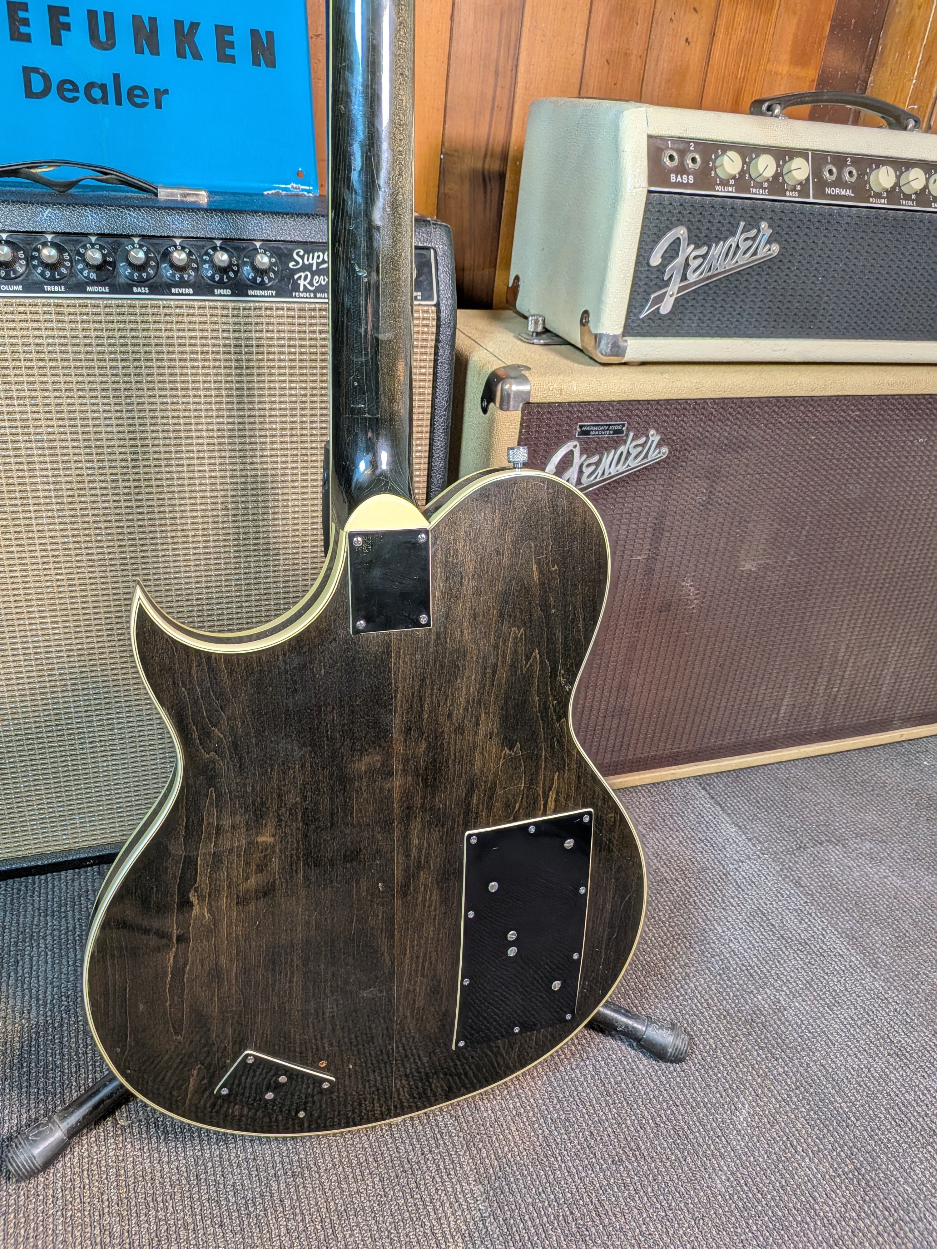 Gretsch 7681 Super Axe Electric Guitar w/Gig Bag - Ebony Stain