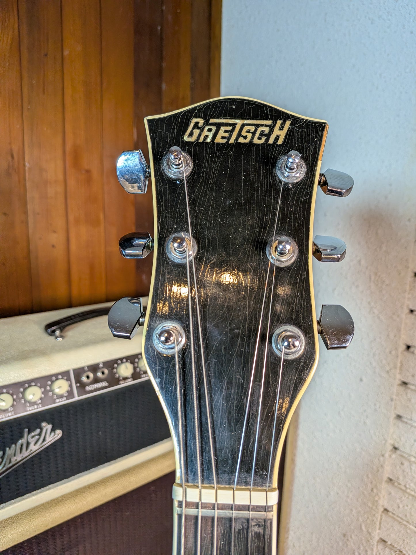 Gretsch 7681 Super Axe Electric Guitar w/Gig Bag - Ebony Stain (1979)