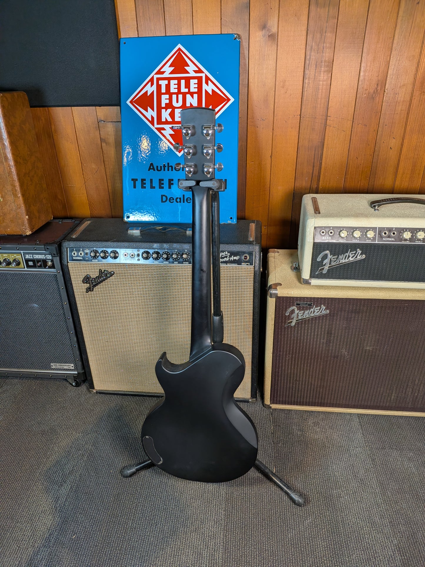 Alabama Single Cutaway Electric Resonator Guitar - Matte Black