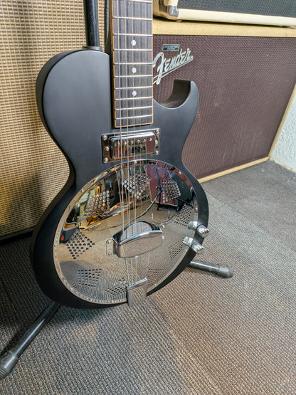 Alabama Single Cutaway Electric Resonator Guitar - Matte Black