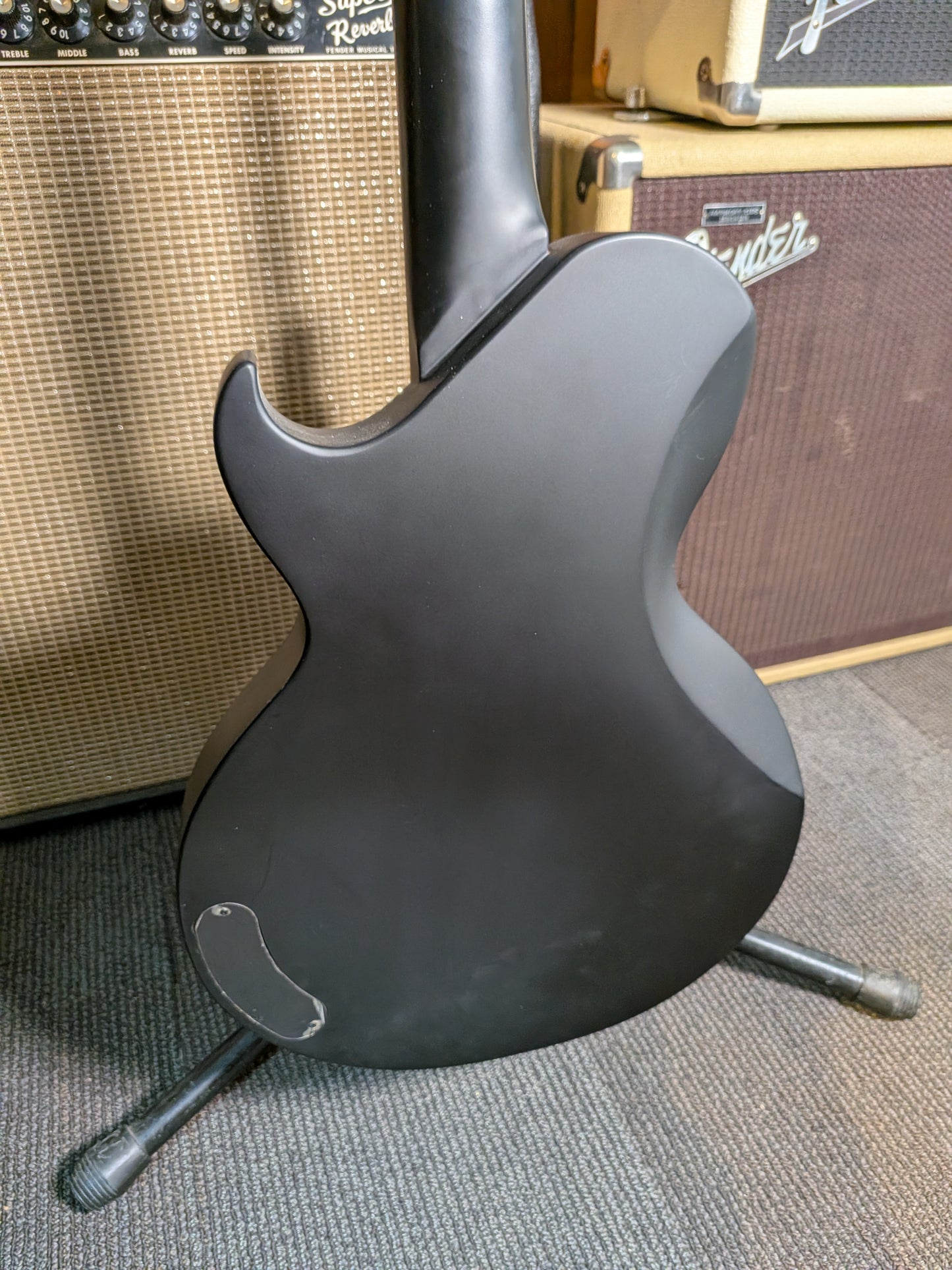 Alabama Single Cutaway Electric Resonator Guitar - Matte Black