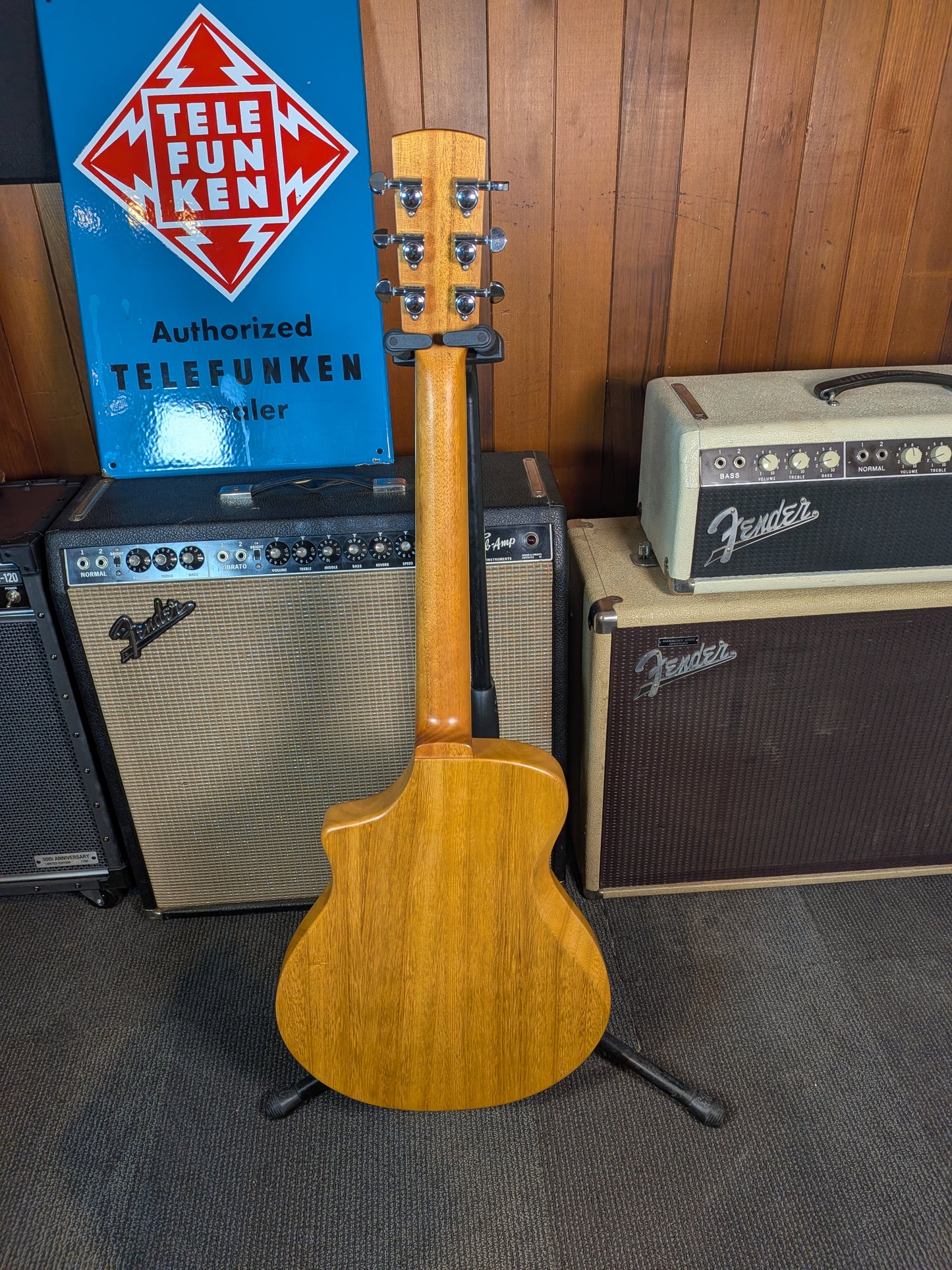 Alabama Single Cutaway Electric Resonator Guitar - Natural