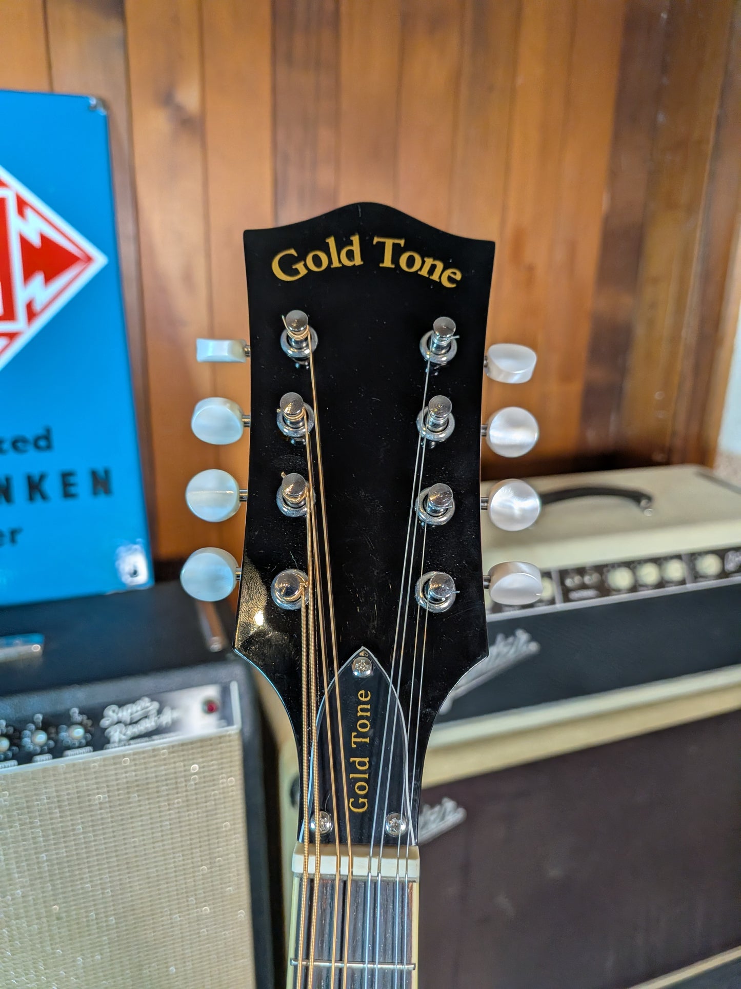 Goldtone GM-50+ Acoustic/Electric A-Style Mandolin w/Case - Tobacco Sunburst