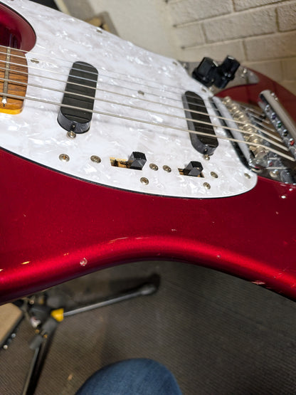 Fender Made in Japan MG69/MH Mustang Electric Guitar - Candy Apple Red (2010-2011)