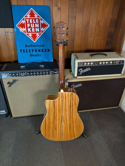 Fender CD-220CE Acoustic/Electric Guitar w/Case - Natural Zebrano (2017)