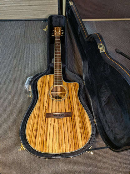 Fender CD-220CE Acoustic/Electric Guitar w/Case - Natural Zebrano (2017)