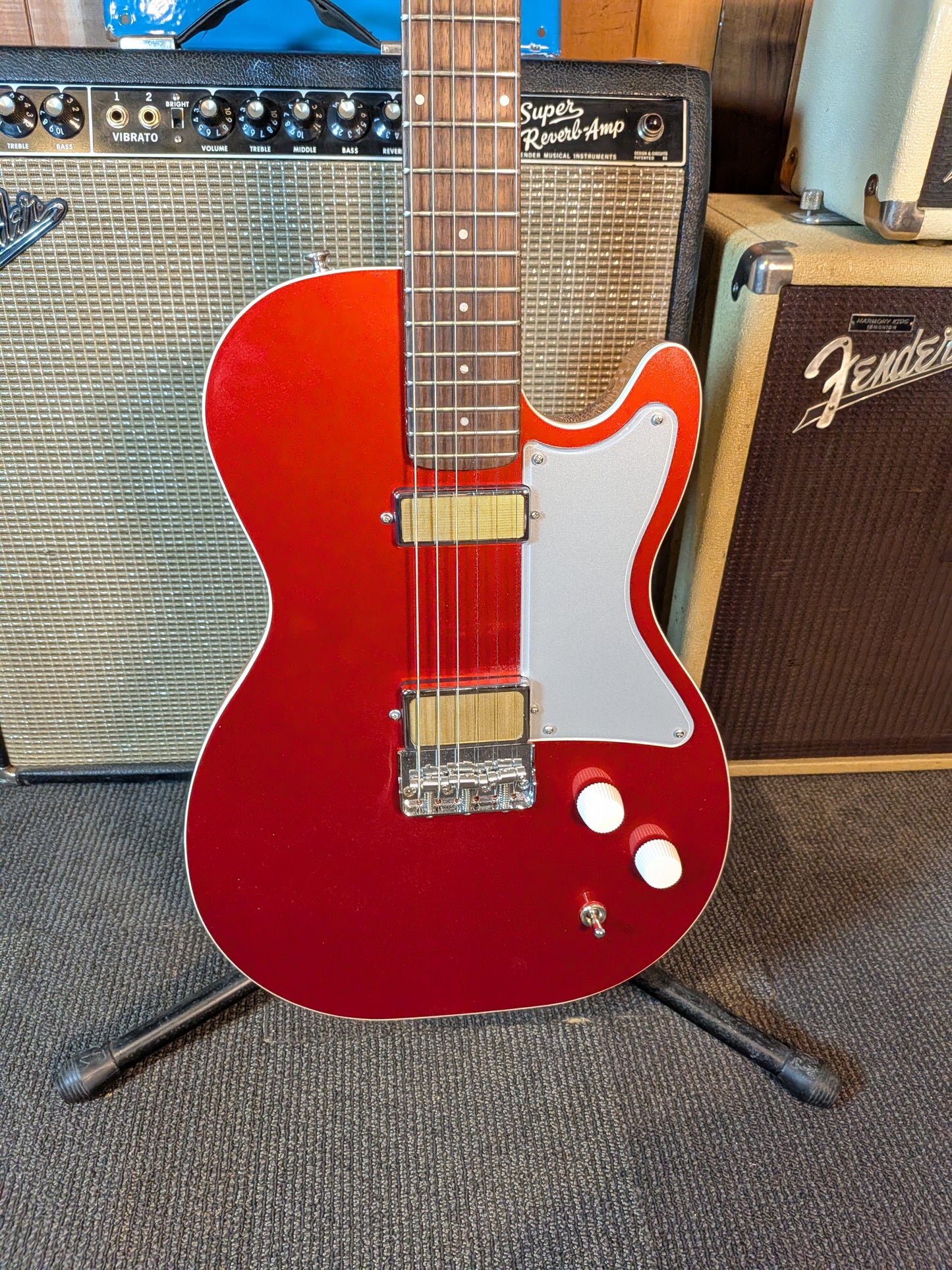 Harmony Jupiter Thinline Semi-Hollow Electric Guitar - Cherry (Used)