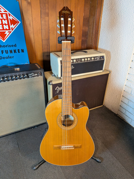 Washburn C64CE Acoustic/Electric Nylon String Guitar - Natural (1990's)