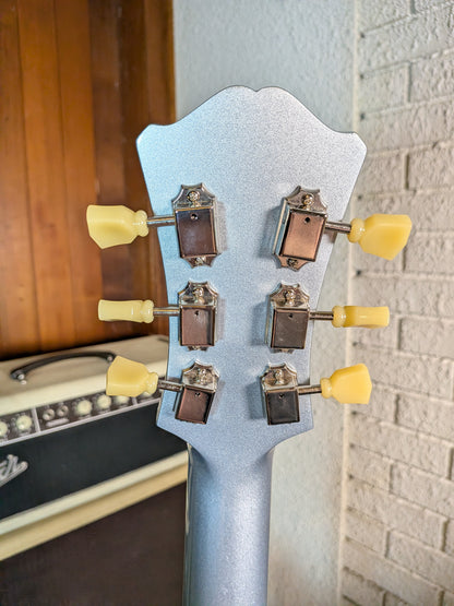 Eastman T64-T Hollow Body Electric Guitar w/Gig Bag - Ice Blue Metallic (Serial #P2501868)
