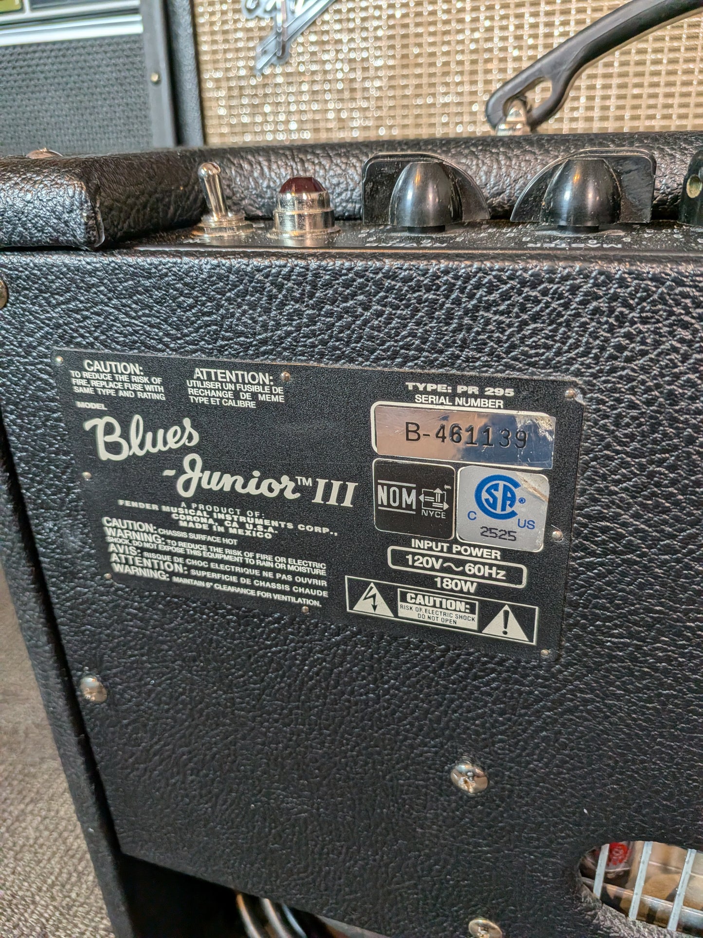 Fender Blues Junior III 1x12" 15w Guitar Combo Amplifier (2010)