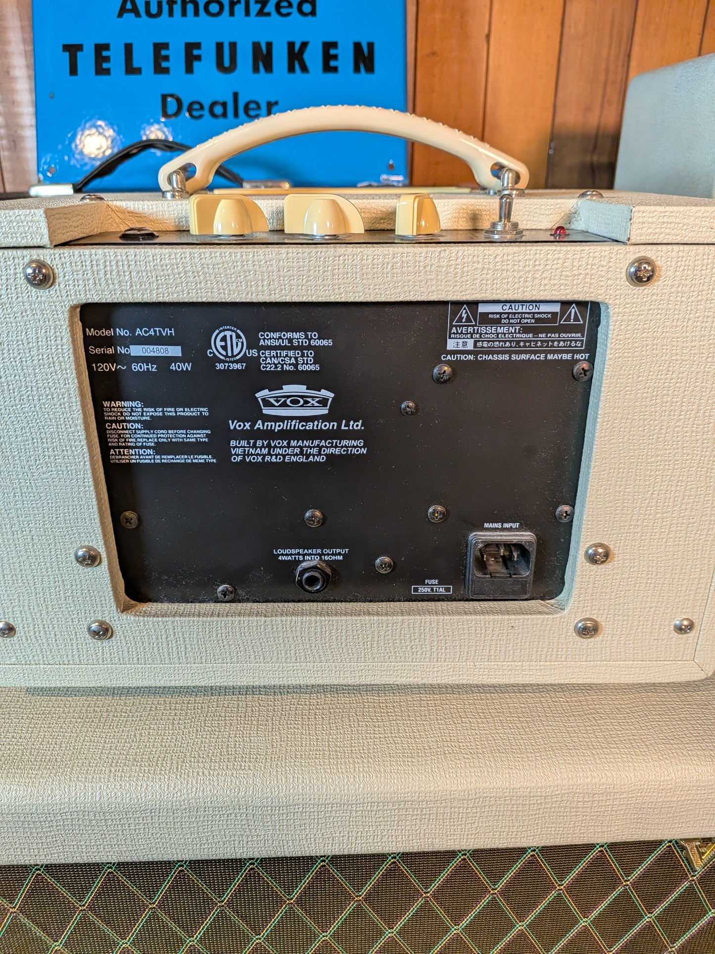 Vox AC4TV 4w Amplifier w/Matching 1x12" Cabinet (Used)