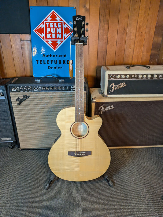 Cort SFM-FM LTD Acoustic/Electric Guitar - Natural Flamed Maple