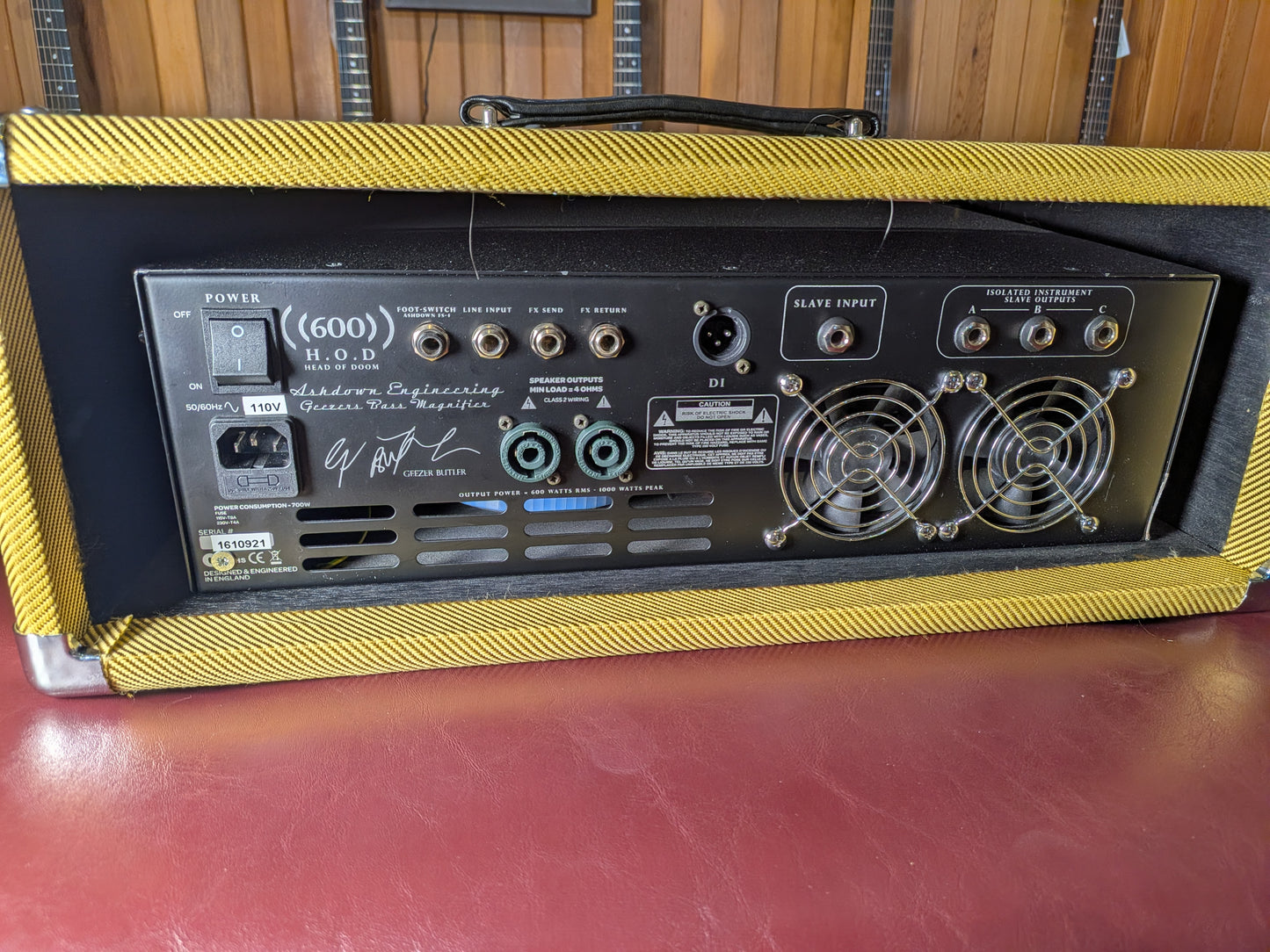 Ashdown Engineering Geezer Butler Signature Head of Doom 600W Bass Head w/Tweed Rack Case (Used)