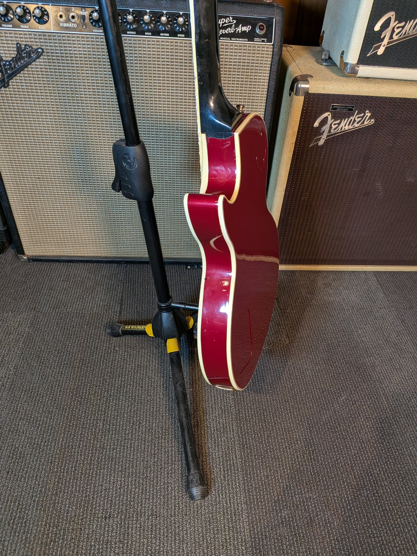Gibson Les Paul Custom Electric Guitar w/Flight Case - Burgundy Red Refinish (1991)
