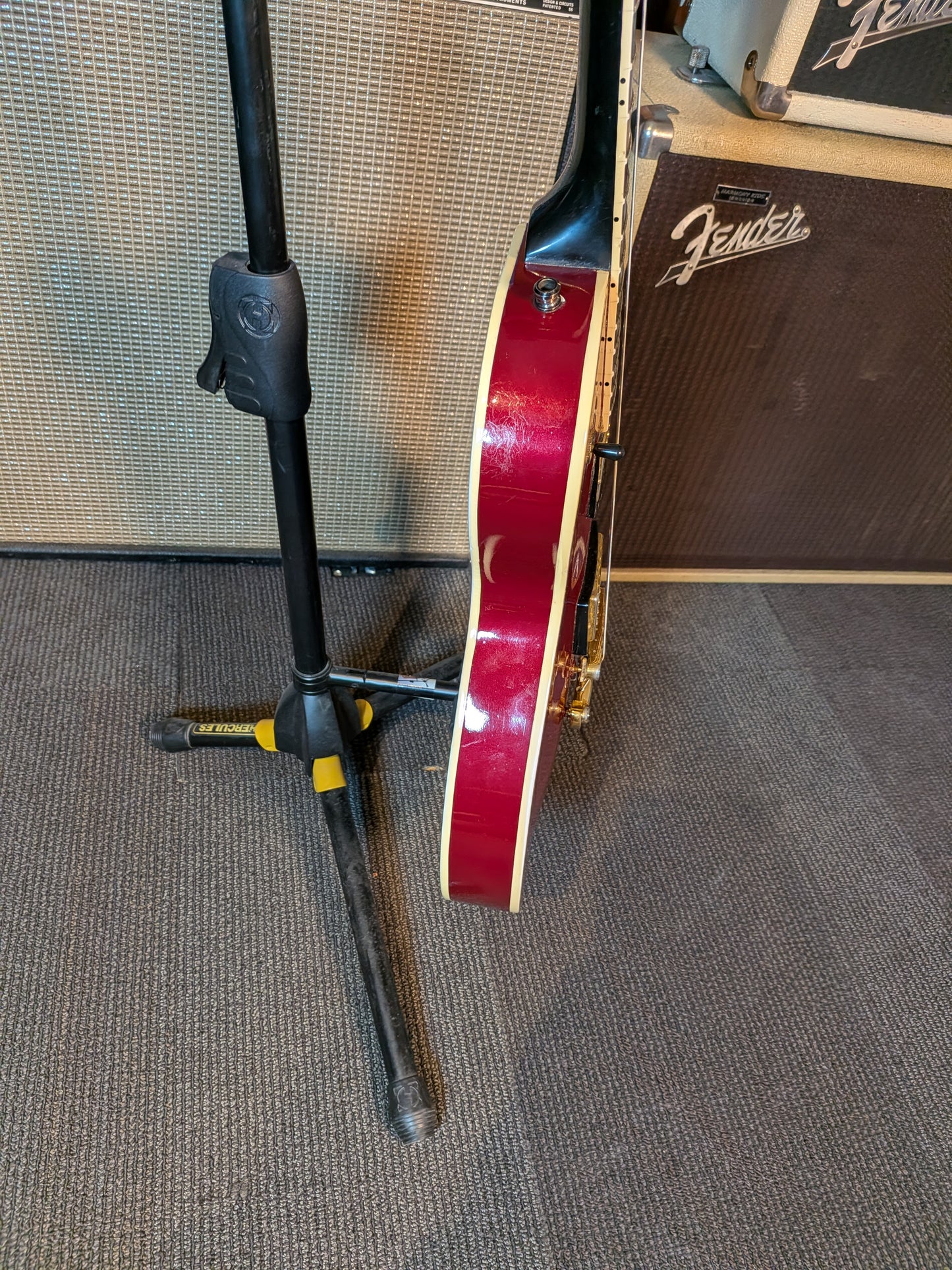 Gibson Les Paul Custom Electric Guitar w/Flight Case - Burgundy Red Refinish (1991)