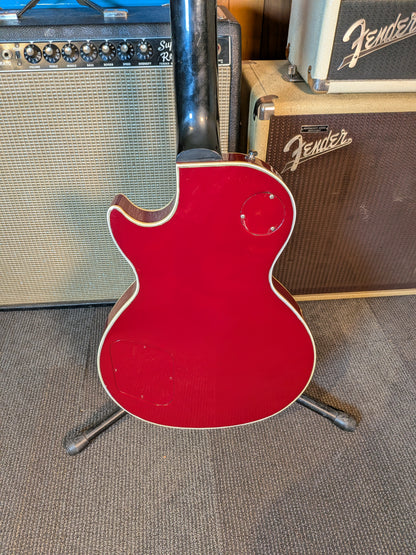 Gibson Les Paul Custom Electric Guitar w/Flight Case - Burgundy Red Refinish (1991)