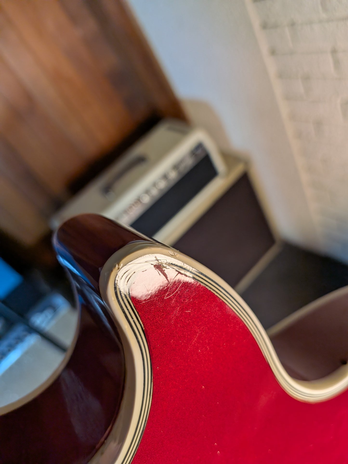 Gibson Les Paul Custom Electric Guitar w/Flight Case - Burgundy Red Refinish (1991)