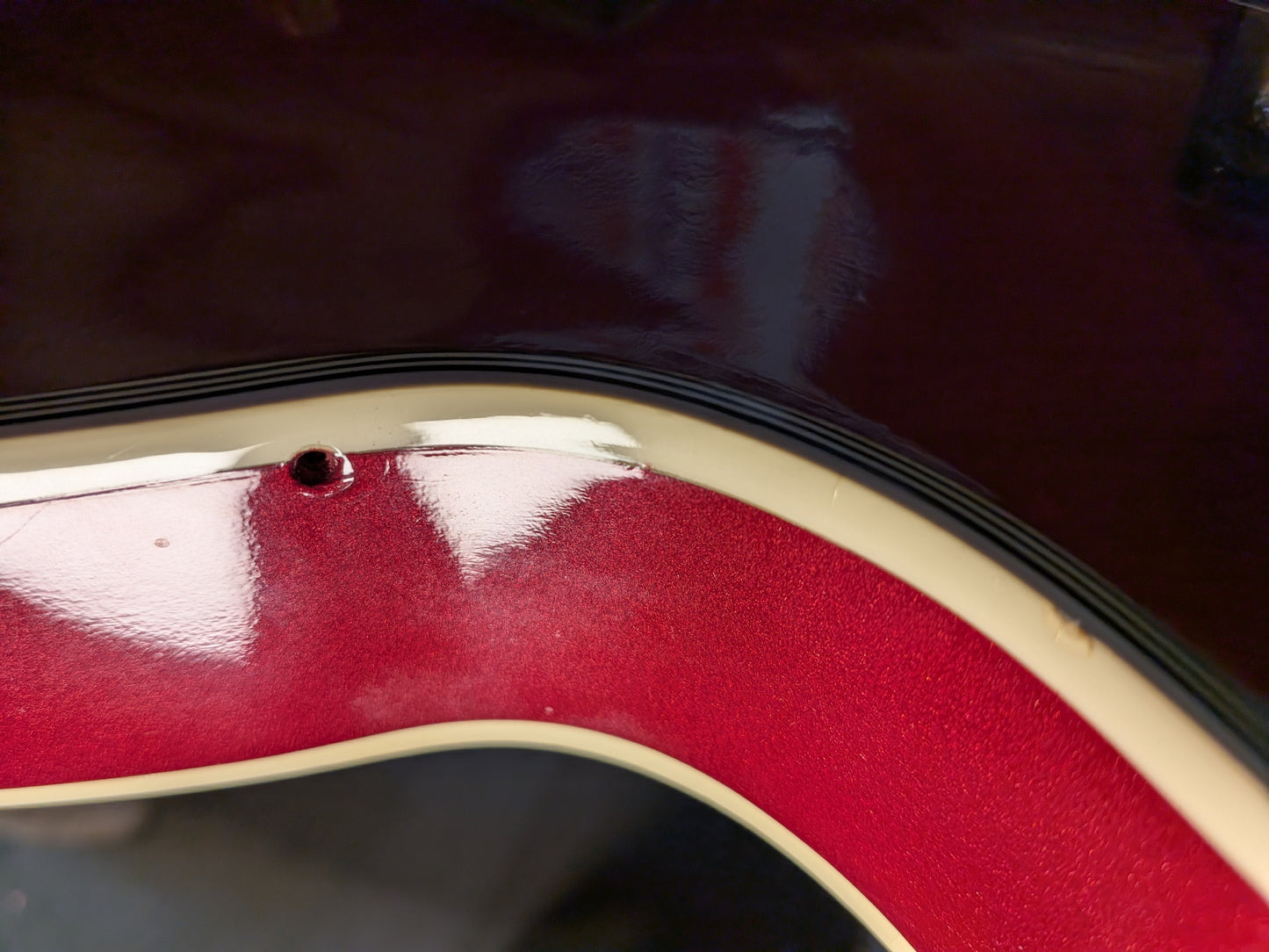 Gibson Les Paul Custom Electric Guitar w/Flight Case - Burgundy Red Refinish (1991)