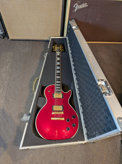Gibson Les Paul Custom Electric Guitar w/Flight Case - Burgundy Red Refinish (1991)