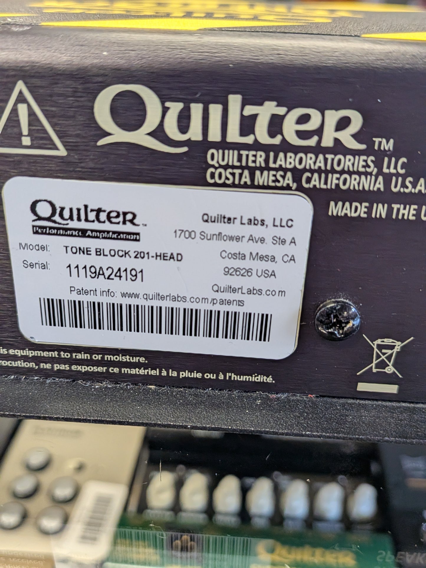 Quilter Tone Block 201 200w Guitar Amplifier Head w/Gig Bag (Used)