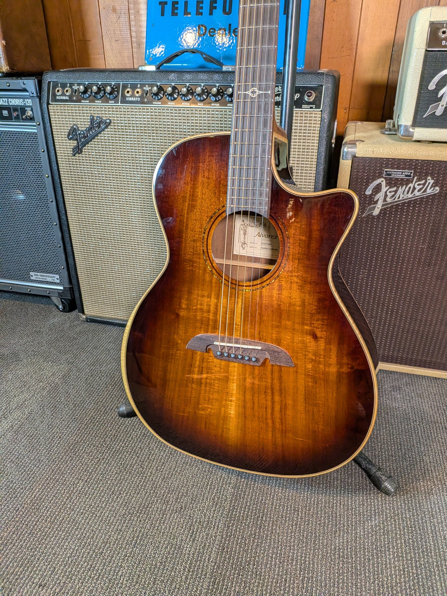 Alvarez AGA99CEARSHB Grand Auditorium Acoustic/Electric Guitar w/Case - Shadowburst (Used)