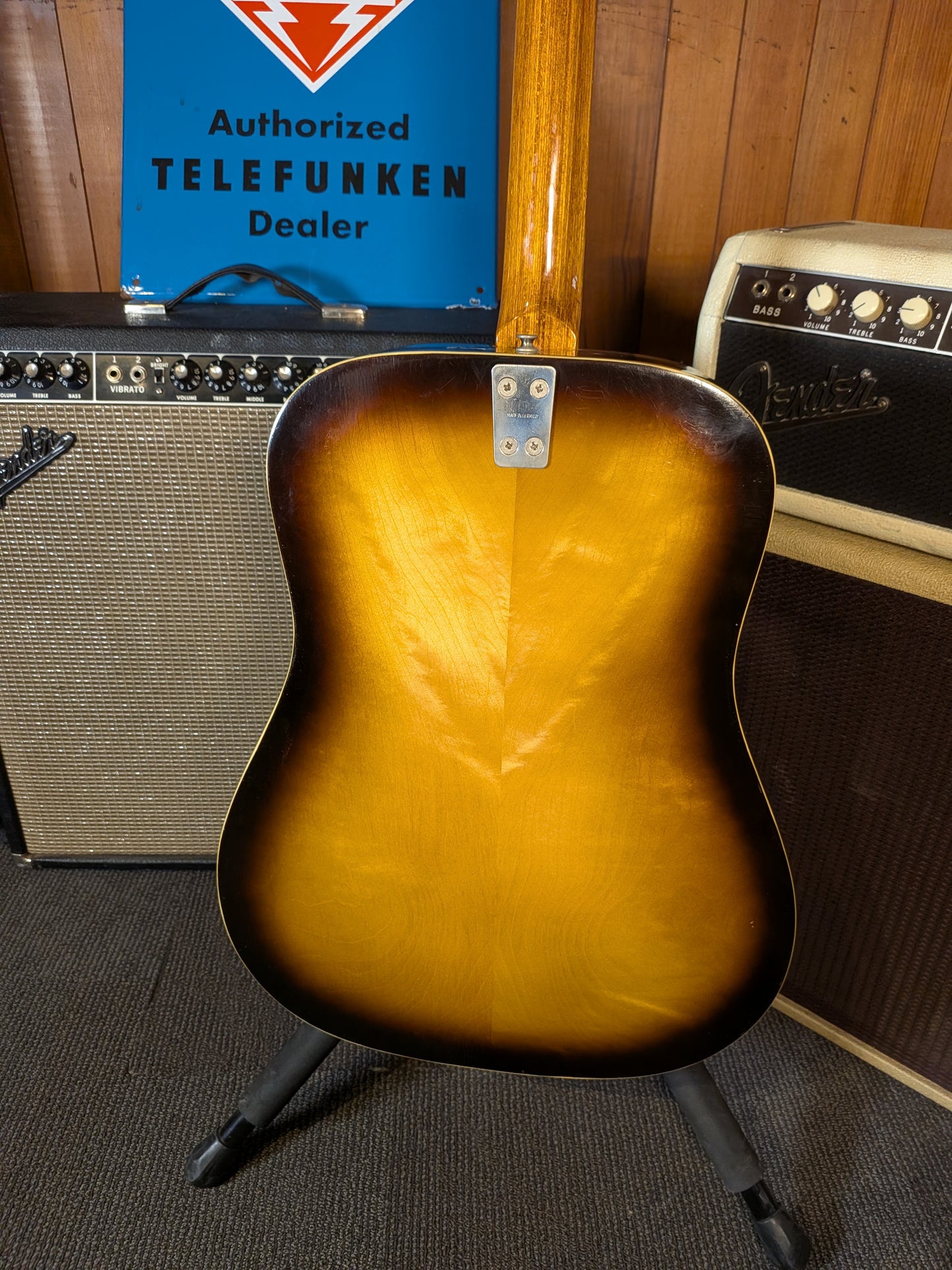 Framus 5/196 "Texan" Dreadnought Acoustic Guitar w/Case - Shaded Brown (1960's)