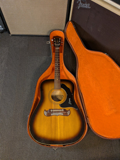 Framus 5/196 "Texan" Dreadnought Acoustic Guitar w/Case - Shaded Brown (1960's)