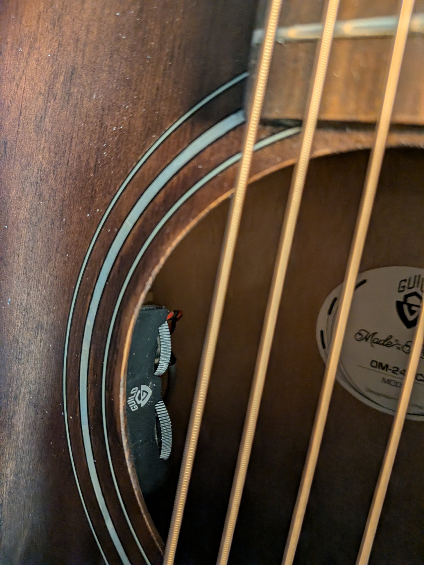 Guild OM-240CE Acoustic/Electric Guitar w/Case - Antique Charcoal Burst (Used)