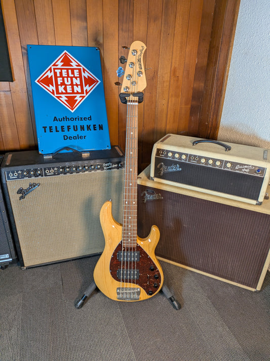Ernie Ball Music Man Stingray 5HH Active 5-String Bass Guitar w/Case - Natural (2013)