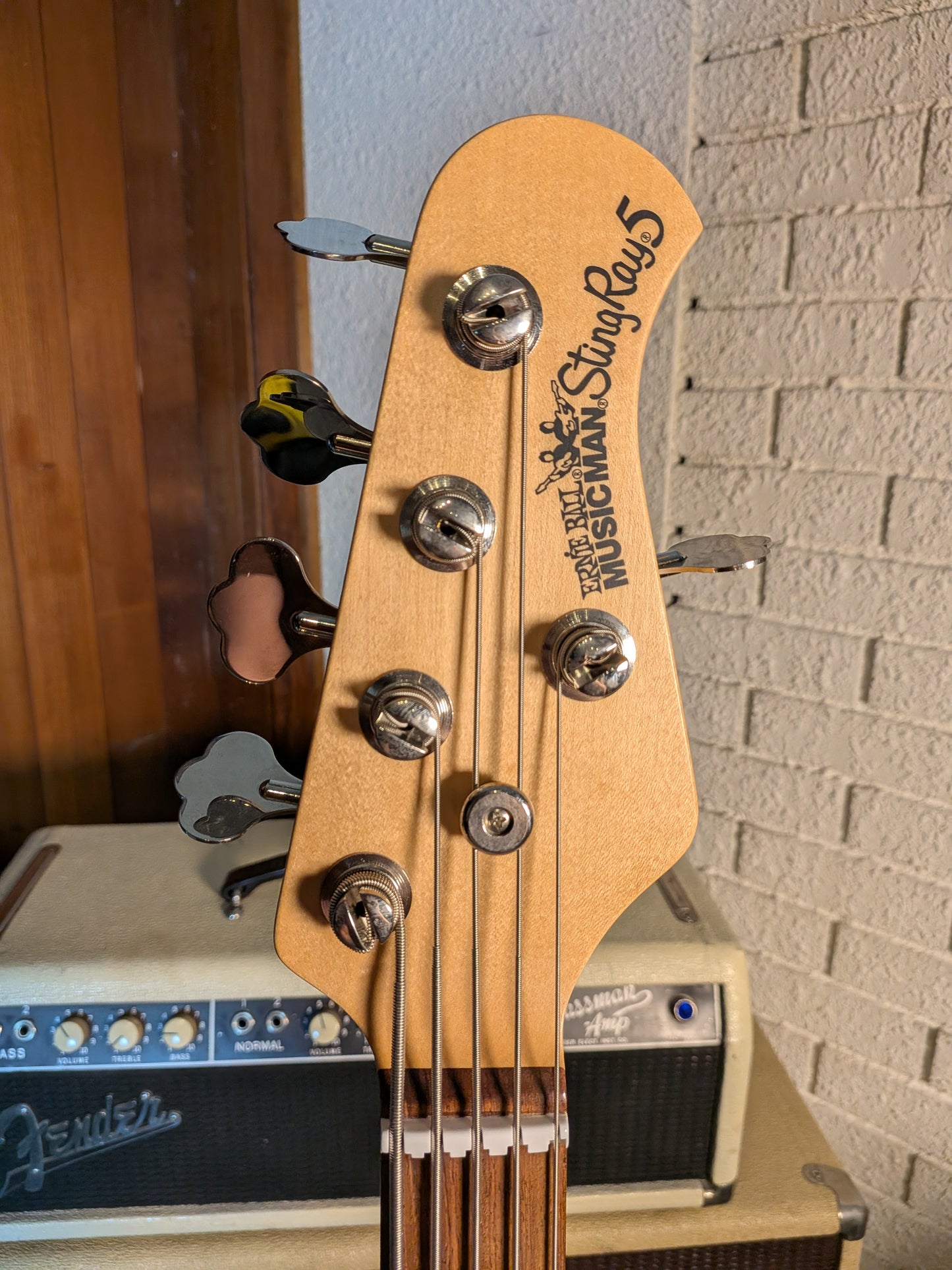 Ernie Ball Music Man Stingray 5HH Active 5-String Bass Guitar w/Case - Natural (2013)