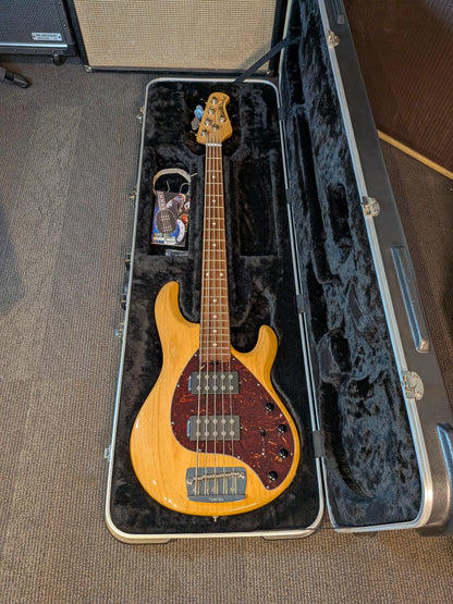 Ernie Ball Music Man Stingray 5HH Active 5-String Bass Guitar w/Case - Natural (2013)
