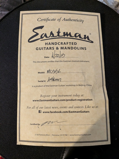 Eastman MD515L F-Style Left Handed Mandolin w/Case (2015)