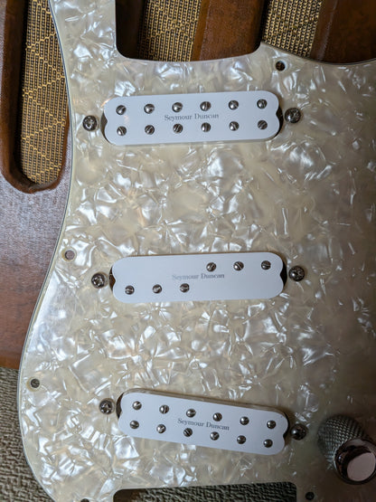 Seymour Duncan Everything Axe Loaded Stratocaster Pearloid Pickguard w/White Pickup Covers (Used)