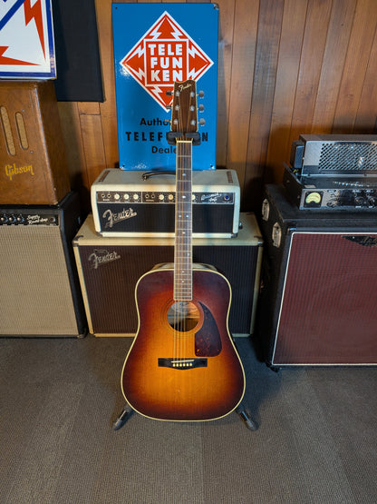Fender F-240A Dreadnought Acoustic Guitar w/Case - Sunburst (1980's)