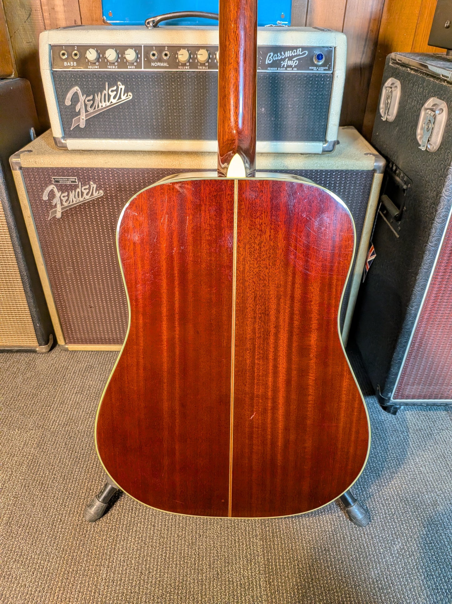 Fender F-240A Dreadnought Acoustic Guitar w/Case - Sunburst (1980's)