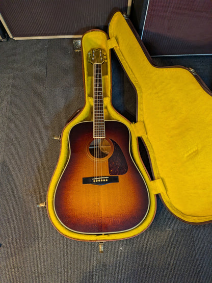 Fender F-240A Dreadnought Acoustic Guitar w/Case - Sunburst (1980's)